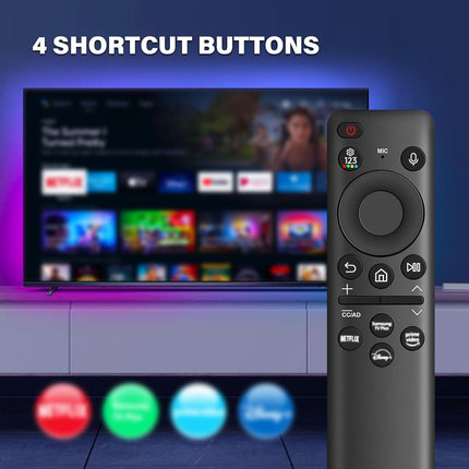 BN59-01432A Replacement Remote Control for Samsung, Universal Solar Voice Remote Control for Samsung Smart TVs with 4 Shortcut Buttons, Compatible with 2021-2022 Smart 4K HD TV