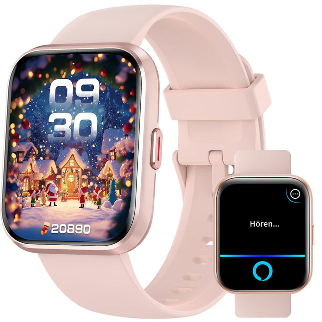 Fitpolo Smartwatch Women with Phone Function, 1.8'' Alexa Built-in Fitness Watch Women with IP68 Waterproof, 110+ Sports Modes Pedometer Watch Women with Heart Rate/SpO2/Sleep Monitor, for Android &amp; iOS