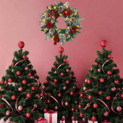 Christmas wreath, 45 cm, door wreath with pine cones, Christmas decoration for door, fireplace and wall