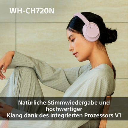 Sony WH-CH720N juhtmevabad Bluetooth-mürasummutavad kõrvaklapid kõrge helikvaliteediga, ümbritseva heli režiimiga, kerge disainiga, kuni 50-tunnise akueaga, iOS ja Android - roosa
