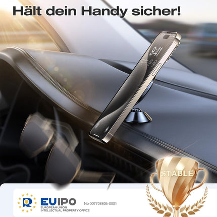 VICSEED autotelefoni hoidiku magnet MagSafe autokinnitusele [20 XN55 tugevaim magnet], täismetallist ja 360° pöörlev magnetiline autokinnituspulk [tugevaim 3M liim] iPhone 16 15 14 13 12 Samsungile
