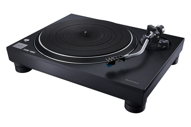 Technics SL-100C otseülekandega plaadimängija AT-VM95C helipeaga, automaatse tõstmisega, 3 kiirusega, tolmukattega, grammofonikaabliga, must