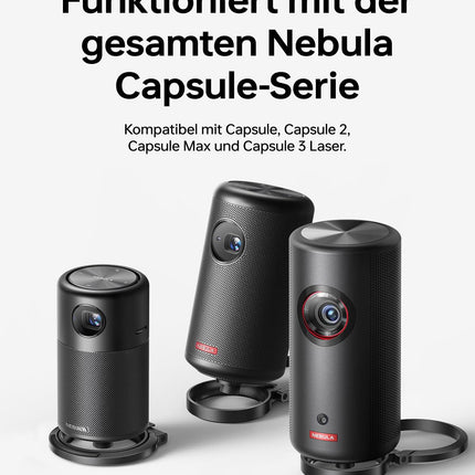 NEBULA Ankeri projektori kokkupandav alus, ülikompaktne kinnitus, lihtne paigaldus, 180-kraadine pöörlemine, kapsliseeria, kerge 95 g disain, sobib originaalsesse reisikotti