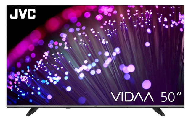 JVC 50-tolline nutiteler VIDAA LT-50VD3555 4K UHD HDR-teler Dolby Visioniga ja integreeritud kolmekordse tuuneriga, LED-teler must