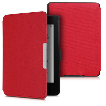 kwmobile Case Compatible with Amazon Kindle Paperwhite - Nylon eReader Protective Cover Case (for models up to 2017) - Red