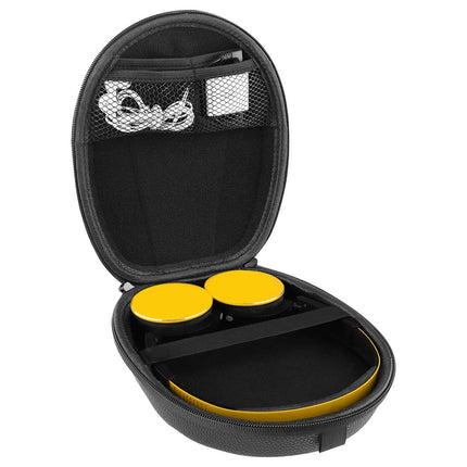 Geekria UltraShell Case for Foldable On-Ear Headphones, Replacement Hard Shell Travel Carrying Case with Cable Storage, Compatible with XO Vision IR620, AKG Y50BT, ATH-ESW9 (Black)