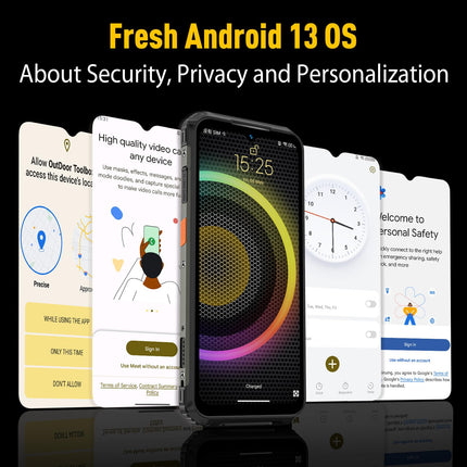Ulefone Armor 21 õuenutitelefon 16+256GB/SD-2TB, 9600mAh õuemobiiltelefon kaheksatuumaline Helio G99, 122dB kõlar 6.58 FHD+ 120Hz, 64MP+24MP kaamera Android 13 IP68 NFC/OTG/GPS 4G kahe SIM-kaardiga must