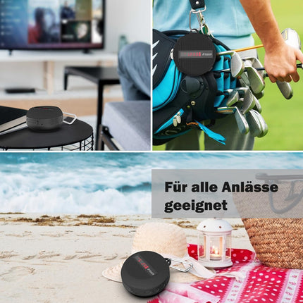 Inwa Bluetooth Bicycle Speaker Portable, 5w8H IPX7 Equipped with Bike Stand, Carabiner Hook, Built-in Microphone, TF Card Mode, 480 Min Playtime (Speed ​​Display)