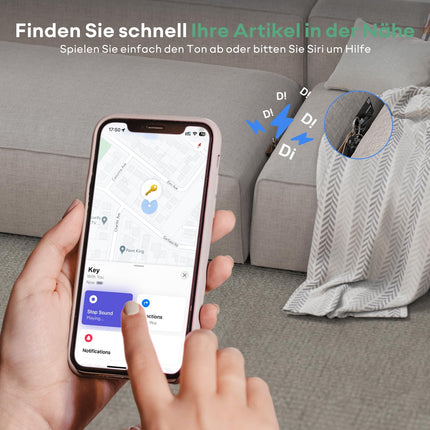 ATUVOS rahakoti jälgimiskaart õhuke 1,6 mm ja nutikas õhusilt, mis ühildub Apple Find My rakendusega (ainult iOS, Android ei ole toetatud), Bluetoothi ​​esemete leidja reisikohvri/rahakoti/kohvri/kottide ja muu jaoks