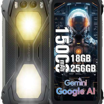 Blackview BV7300 õuetelefon, 15000mAh/45W, 18GB+256GB(2TB), 6.67" 90Hz ekraan, 50MP+32MP õuetelefon ilma lepinguta Android 14, kahekordne 800LM matkavalgus, NFC/öönägemine 20MP/Corning Glass/GPS