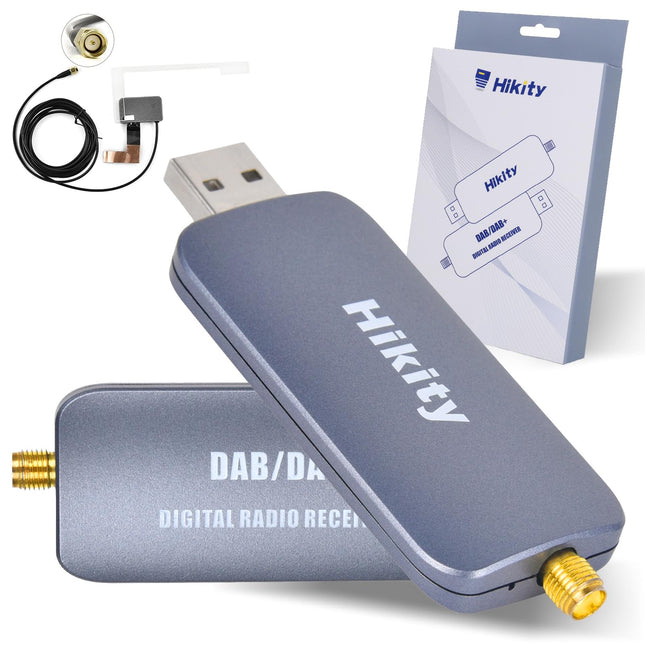 Hikity DAB/DAB+ autokomplekt digitaalse raadio antenni vastuvõtjaga, raadioboksi vastuvõtja antenniga, USB 2.0 adapter universaalsele Android-autoraadiole