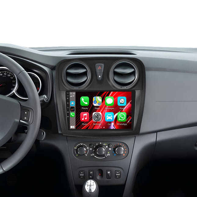 [2+64G] SIXWIN Android 13 autoraadio Renault Dacia Sandero (2014-2017) jaoks koos juhtmevaba CarPlay, Android Auto Mirrorlinki, 9-tollise ekraani ja WiFi Navi Bluetooth RDS-iga
