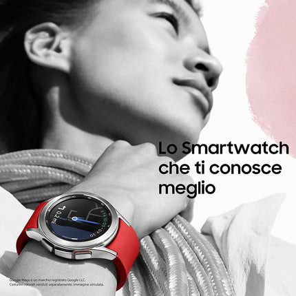 Samsung Galaxy Watch4 Classic, ümar Bluetooth nutikell, Wear OS, pöörlev raam, fitnesskell, aktiivsusmonitor, 46 mm, hõbedane (saksa versioon) [ELi versioon]