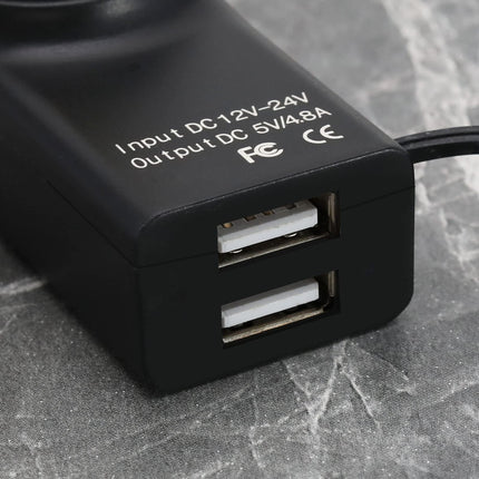 eMagTech mootorratta kahe USB-laadija asendus, ühildub F800GS F650GS F700GS R1200GS R1200RT USB-laadimispesa 2,4 A DC 12V-24V