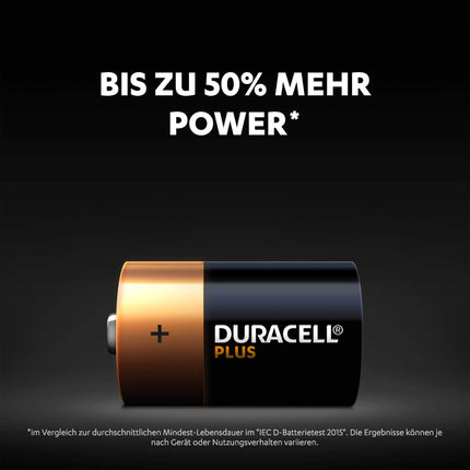 Duracell Plus D Mono leelispatareid LR20, 4 tk pakendis