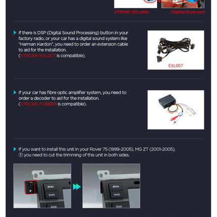 XTRONS 7-tolline Android 14 autoraadio autostereo multimeediapleier Octa Core 4+64GB BMW E46 M3 jaoks sisseehitatud 4G LTE güroskoopandurid automäng AKM DSP GPS Bluetooth WiFi DVD valikuline DAB OBD TPMS DVR