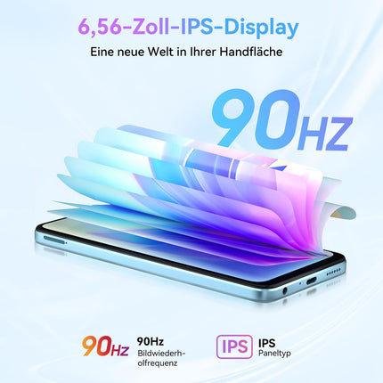 OSCAL Tiger 10 Android 14 nutitelefon ilma lepinguta, 90Hz kaheksatuumaline nutitelefon 256GB+16GB/1TB TF, mobiiltelefonid ilma lepinguta HD+ 6.56 tolli, 50MP+8MP, sõrmejälje/näotuvastusega, 4G kahe SIM-kaardiga, OTG/5180mAh - roheline