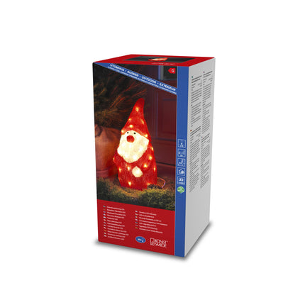 Konstsmide LED Acrylic Santa Claus, 40 warm white diodes, 24V, outdoor (IP44), white cable - 6243-103
