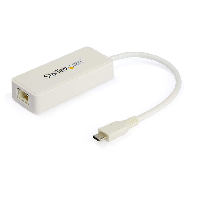 StarTech.com USB-C gigabitise Etherneti adapter USB-A pordiga - 1 Gbps NIC USB 3.0/USB 3.1 Type-C võrguadapter - USB-C/TB3 ühilduv 1 GbE NIC - Windows, macOS, Chromebook - valge (US1GC301AUW)