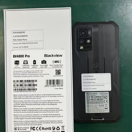 Blackview BV4800 Pro 12GB+128GB Outdoor Smartphone without Contract, 6.56" HD+ Outdoor Smartphone Android 14, 13MP+5MP, 5180mAh Battery, IP68 Waterproof Mobile Phone, Dual 4G LTE, NFC, OTG, GPS, FM, Green