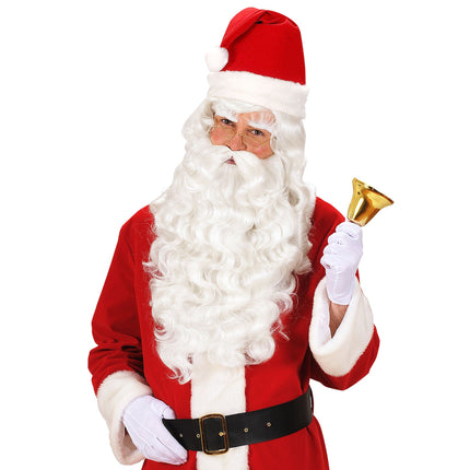 W WIDMANN MILANO Party Fashion - Santa Claus wig with beard, mustache and eyebrows, St. Nicholas, Santa Claus, Christmas, theme party, carnival