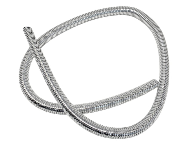 Motorcycle protective cover, chrome, spiral, for cable wire, 11 mm x 1 m long, animal-proof wire guide, split sleeve