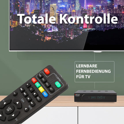 RED OPTICUM AX 300 VFD satelliitvastuvõtja PVR-iga | Digitaalne HD satelliitvastuvõtja tähtnumbrilise ekraaniga - DVB-S2 - HDMI - SCART - USB 2.0 - koaksiaalheli | 12V toiteallikas ideaalne telkimiseks