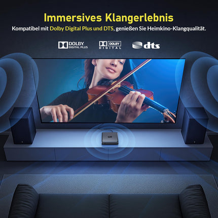 Kinhank Android TV Box G1, 4K AUTO HDR nutiboks Android TV 14, ühildub Google'i | Netflix 4K | Dolby Vision-Digitaal Plusiga, 4 GB RAM 32 GB ROM, WIFI 6, BT 5.0, AV1, Android Box Etherneti häälassistendiga