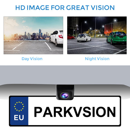 PARKVISION Rear view camera Flexible installation position allows car rear view camera with inverted image vertically and parking line optional