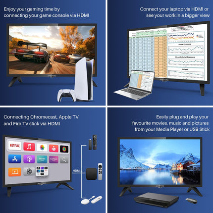 Antteq AB42D1 42-tolline (107 cm) LED-teler, Dolby Audio, kolmekordne tuuner DVB-C / T2 / S2, CI+, HDMI, USB-meediapleier, digitaalne heliväljund, sh hotellirežiim