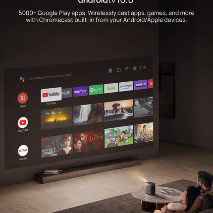 XGIMI Halo+ miniprojektor, Android TV 10.0, Full HD projektor akuga, 700 ISO luumenit, kaasaskantav projektor 1080P, Harman Kardoni kõlaritega, autofookusega, WiFi ja Bluetoothiga, 3_5_mm_Audio