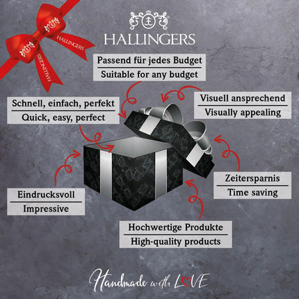 Hallingersi Häid Jõule - Suur nr 01 - Jõulukinkekomplekt šokolaaditahvli, pralineede, nugatmandlite ja teega (komplekt) - emadepäeva- ja isadepäevakingiideed | Palju õnne G