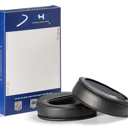 Premium hybrid sheepskin and high quality protein PU ear pads compatible with Denon AHD2000 AHD5000 AHD7000 AHD5200 AHD7200 and AHD9200 headphones (black sheepskin leather).