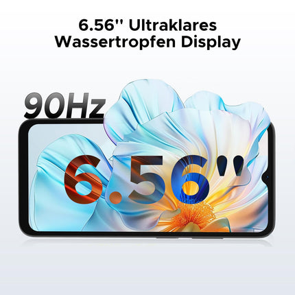 DOOGEE N55 Android 15 nutitelefon lukustamata 128 GB ROM + 16 GB RAM (2 TB TF) mobiiltelefon ilma lepinguta, kaheksatuumaline 90 Hz 6,56" HD+ nutitelefon odav 5150 mAh 13 MP + 8 MP, kahekordne 4G SIM-kaardita mobiiltelefon, näotuvastus/GPS/OTG