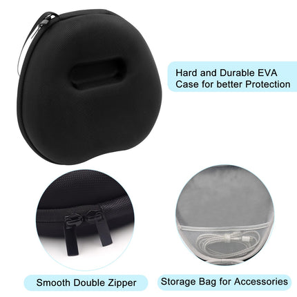 Headphone Case for Sony WH-CH720N/WH-CH520 Headphones, Travel Protective Case Storage Bag for Storing WH-CH720N/WH-CH520 Headphones (Black)