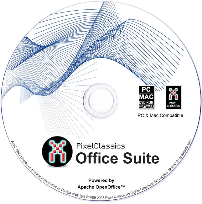 Office Suite 2025 Ühildub Microsoft Office 2024, 2021, 365, 2016, 2013, 2010 Wordi, Exceli ja PowerPointiga CD-l ja DVD-l, toetab Apache OpenOffice'i operatsioonisüsteemidele Windows 11, 10, 8, 7, Vista, XP, PC ja Maci jaoks.