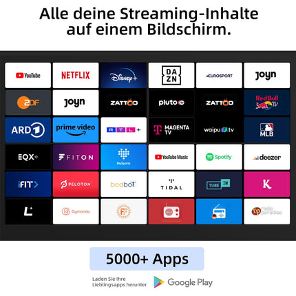 CHIQ TV 43-tolline (109 cm) 4K HDR10, QLED Google TV, 60Hz, Dolby Audio, nutiteler Google Assistantiga, Prime Video, Netflix, kahesageduslik WiFi, HDMI, USB, must raam, U43QM8G