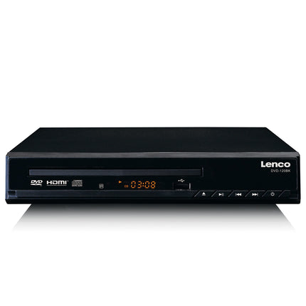 Lenco DVD-120 DVD-mängija - HDMI ja SCART ühendus - USB taasesitus - MP3, MPG, MPEG4, AVI - Audio ja video väljund - Kaugjuhtimispult - Must, DVD-120BK, Kompaktne