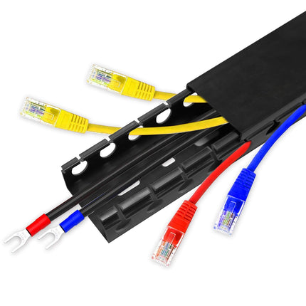 Pack of 5 cable ducts, cable management desk cable covers hiding for office and home, black, 37 * 4 * 2.5 cm