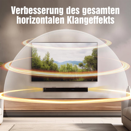 Hiwill 5.2.2-kanaliline Dolby Atmosega teleritele mõeldud heliriba, 400 W universaalne teleri heliriba kahe integreeritud subwooferiga, puidust korpusega kodukino helisüsteem, telerikõlarid, HDMI eARC/optiline/Aux