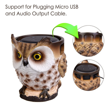 Ühildub Amazon Echo Dot 2./3./4./Google Home Mini Owl lauaarvuti alusklambriga, integreeritud kaablihaldusega, kruvisid pole vaja, kõlari lisatarvikute riiul (Main01)