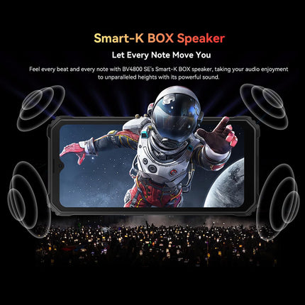 Blackview BV4800 SE välistingimustes kasutatav mobiiltelefon, 5100mAh, 12GB+64GB/2TB (2025), lepinguta nutitelefon, 6.56" 90Hz, IP69K veekindel, ehitusplatsi telefon, 16MP+8MP/kaks 4G/OTG/GPS/NFC (oranž)
