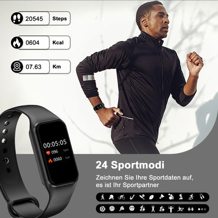 Blackview Smartwatch Men Women, Waterproof Fitness Watch 1.47 inch Color Display, Fitness Tracker with Pedometer Sleep Monitor Heart Rate, Sports Watch with 24 Sports Modes Smart Watch for Android iOS