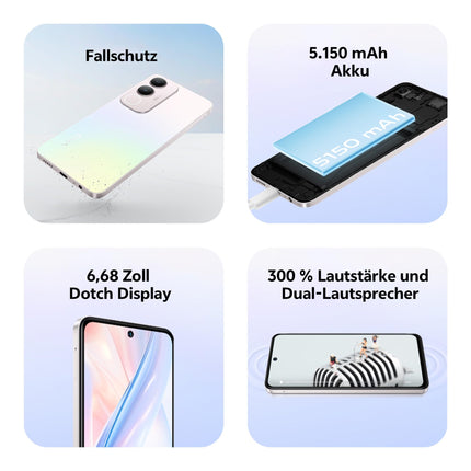 VIVO Y19s Smartphone, 6 GB + 128 GB, 6 GB Extended RAM, 6.68″ LCD Display, 90 Hz Refresh Rate, Dynamic Light, 50 MP Main Camera, 5150 mAh Battery, IP64, 300% Volume, NFC Support