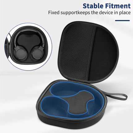 Bag Compatible with JBL Tune JBL Tune 720 BT 770 NC 760 NC, and Sony WH-CH720N WH-1000XM4 Wireless Bluetooth Headphones, Travel Case with Removable Inner Compartment (Black)