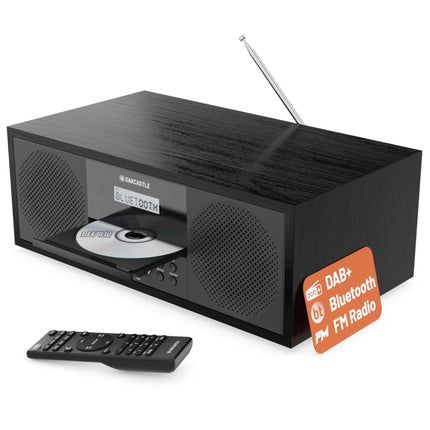 DAB-raadio CD-mängija ja Bluetoothiga | 60 W stereosüsteem | Kompaktne süsteem USB-ga | HiFi CD-mängija | FM-raadio muusikasüsteem | Digitaalraadio CD-mängija ja kaugjuhtimispuldiga | Köögiraadio | OAKCASTLE DAB500