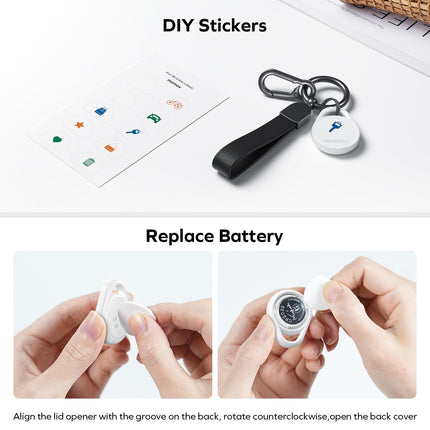 Momax Smart Air Tracker, pagasijälgija, nutikas silt võtmetele, seljakottidele, rahakottidele ja lemmikloomadele, töötab Apple Find My rakendusega (ainult iOS 18+), sisaldab globaalset otsinguvõimalust, 2-osaline komplekt
