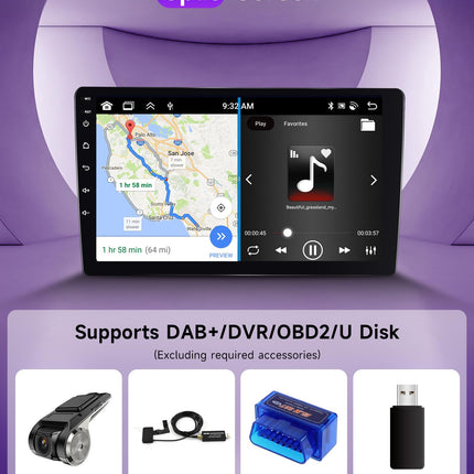 4G+64G Wireless Carplay Android 13 Car Radio 2 Din for Toyota Corolla Verso 2004-2009 with Wireless Android Auto Navi GPS WiFi 9 inch Car Radio with Mirror Link Bluetooth FM/RDS 32EQ SWC Rear View Camera