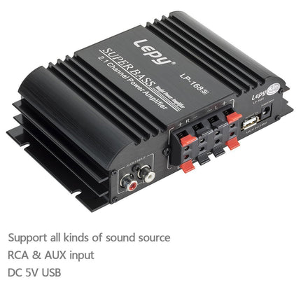 DollaTek LEPY LP-168S 2.1CH Super Bass HI-FI Audio Stereo Power võimendi AMP subwoofer võimendi võimendi auto võimendi HiFi auto mootorratta kodukino seadmed LED-valgustid