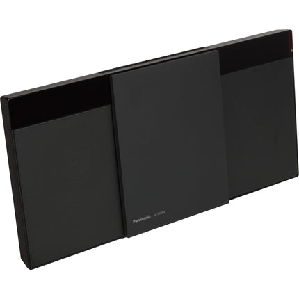 Panasonic SC-HC304EG-K disainstereo digitaalse DAB+ funktsiooniga (Bluetooth, FM, CD, mikro ja 20 W RMS), must